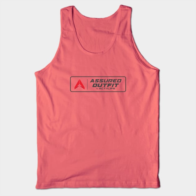 Assured Outfit by Activlife Wear Tagline Logo Sports Branding Tank Top by ActivLife